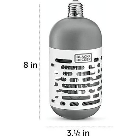 Black & Decker UV LED Light Bulb Electric Bug Zapper for Indoor & Outdoor Use BDPC942